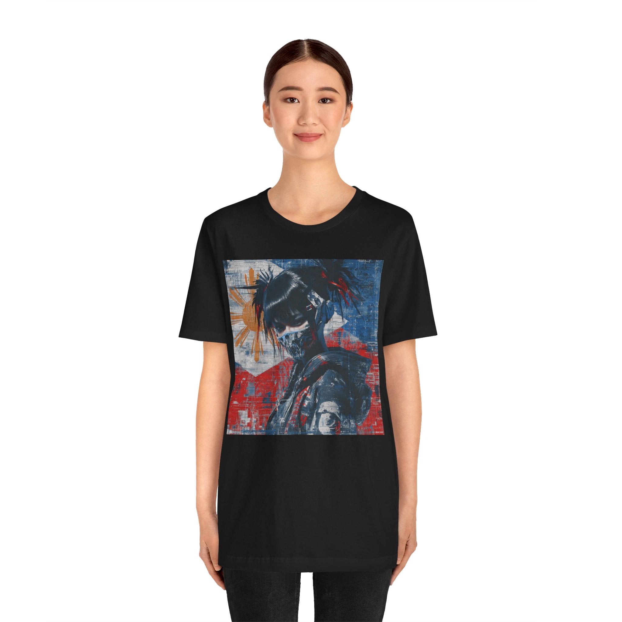 Filipina Pigtails & Mask Graphic Tee — Filipino Flag Streetwear