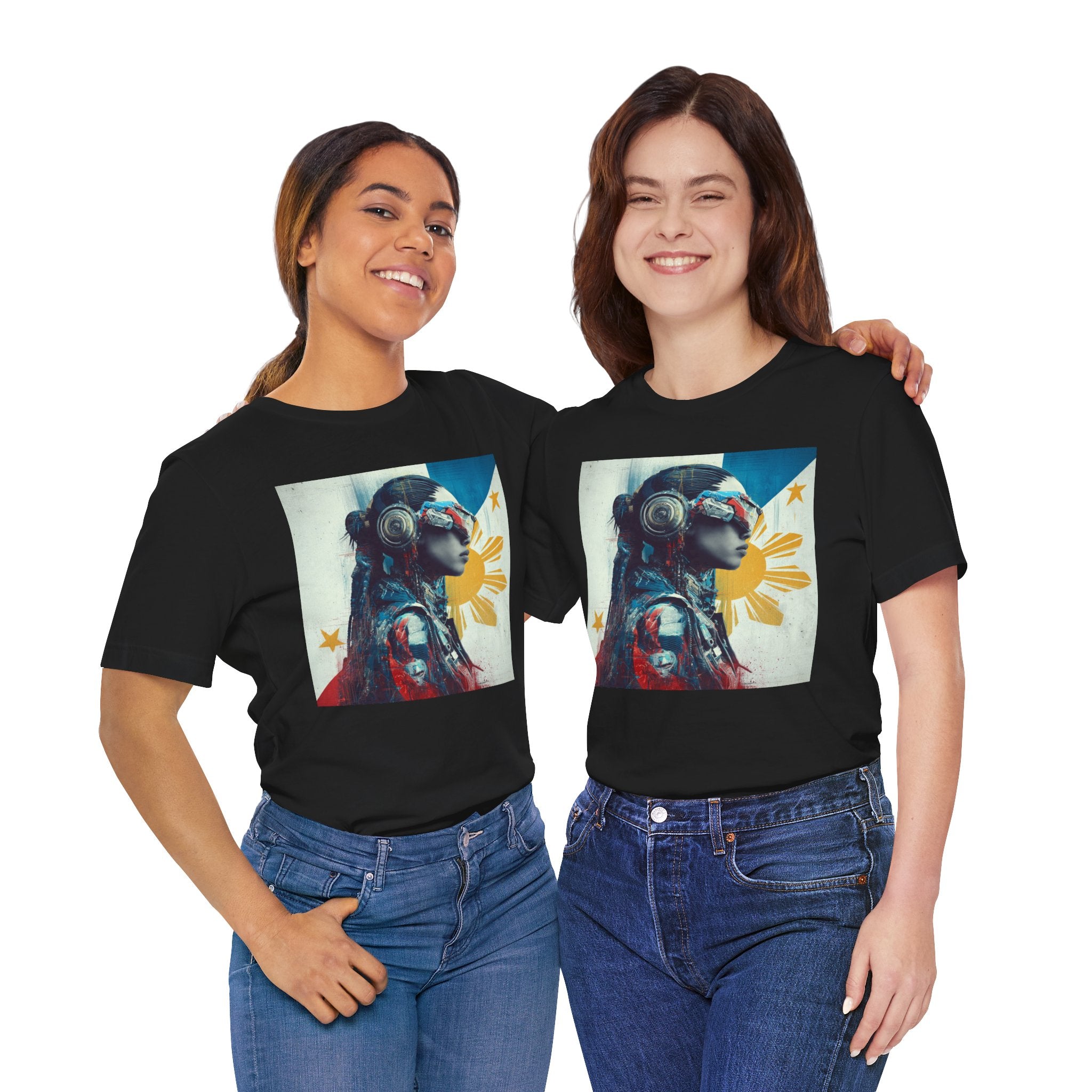 Filipina Futurist Tee — Philippine Sun & Stars Graphic T-Shirt