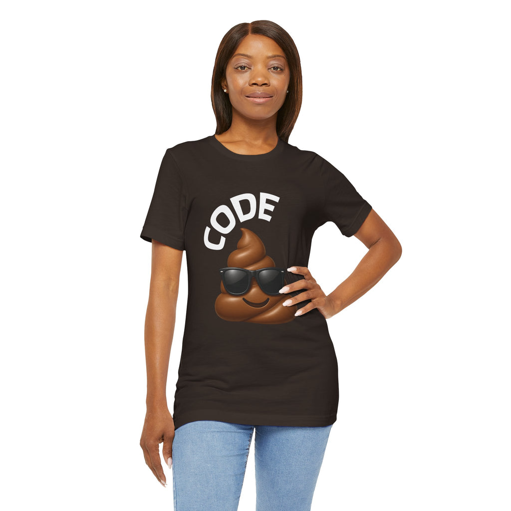 "Code BROWN" Emoji T‑Shirt — Funny Poop Graphic Tee for Nurse, CNA, healthcare workers