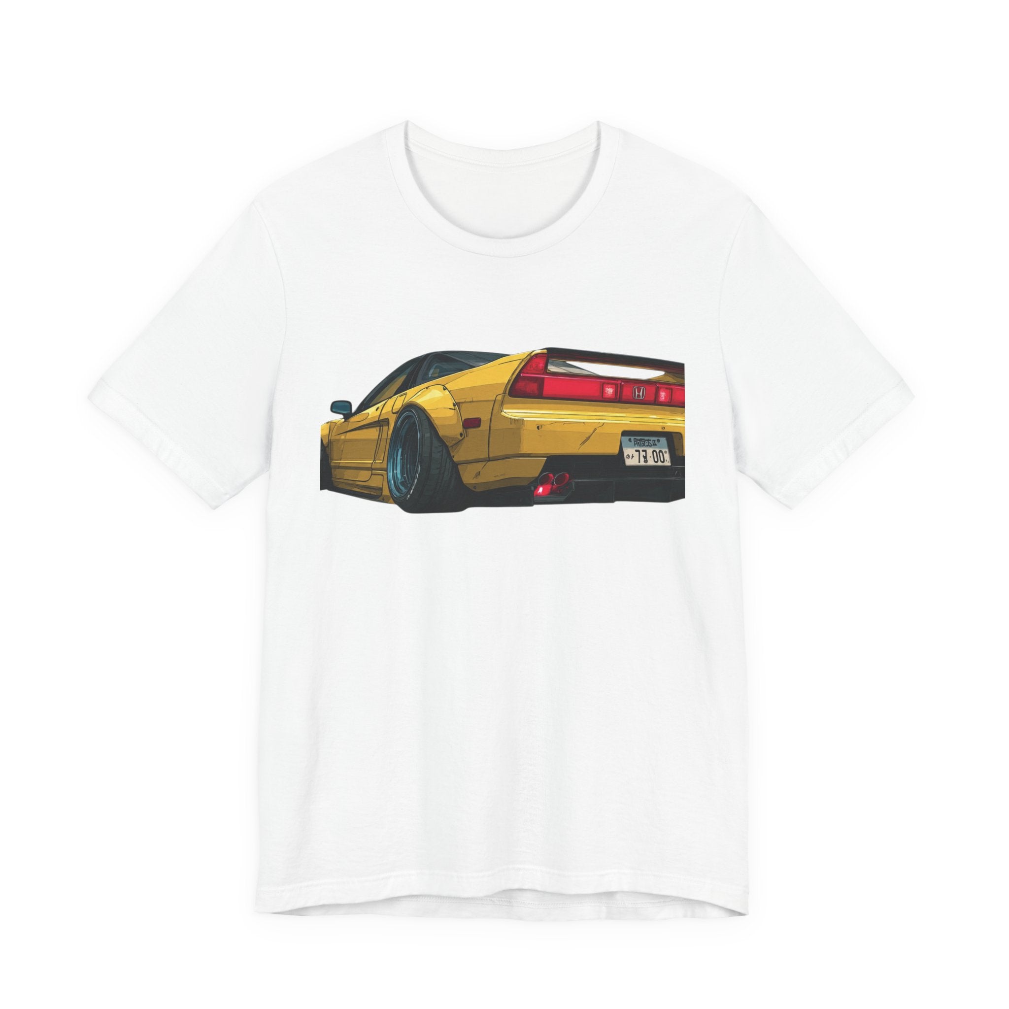 Retro Yellow Sports Car Tee - Vintage JDM Racing Graphic T-Shirt