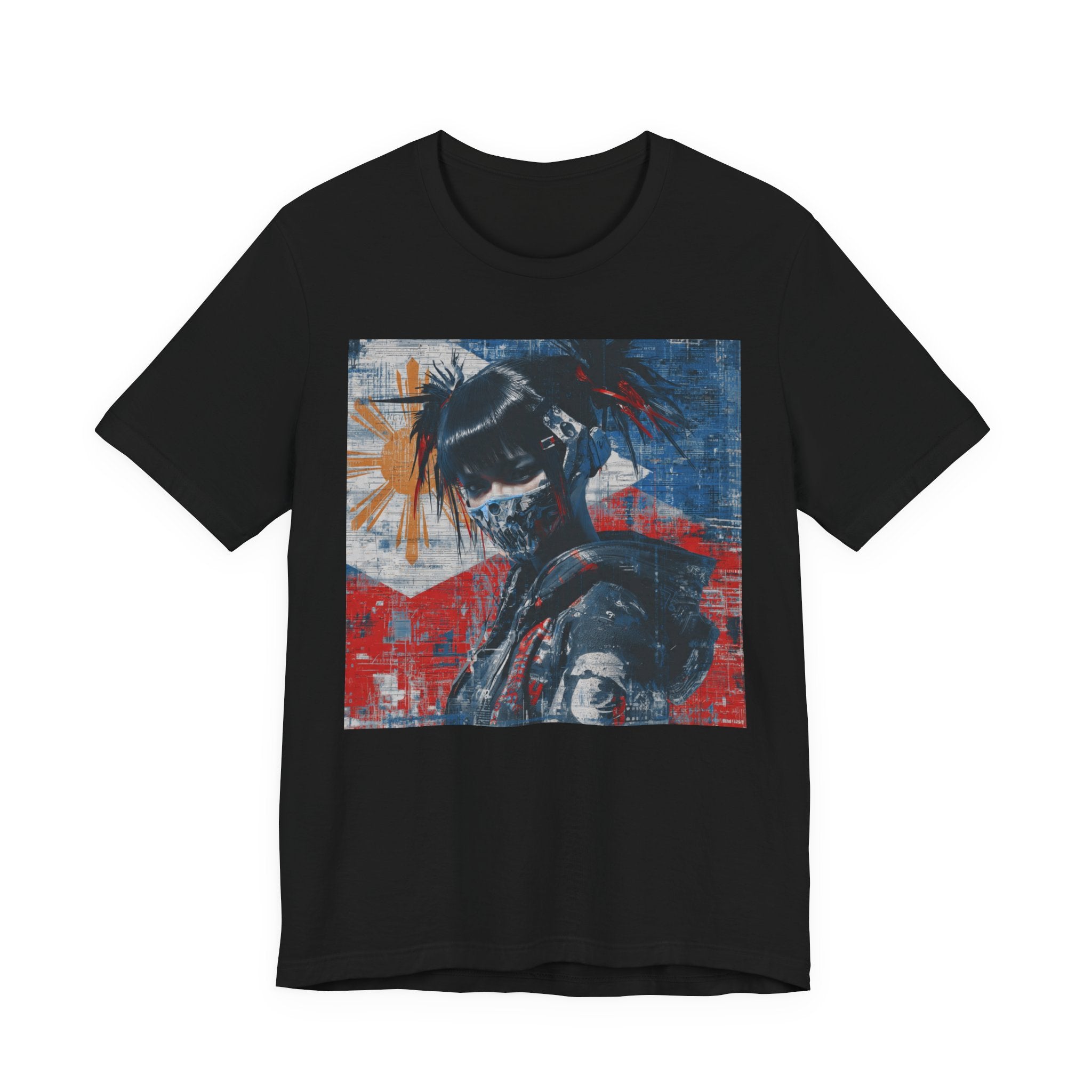 Filipina Pigtails & Mask Graphic Tee — Filipino Flag Streetwear