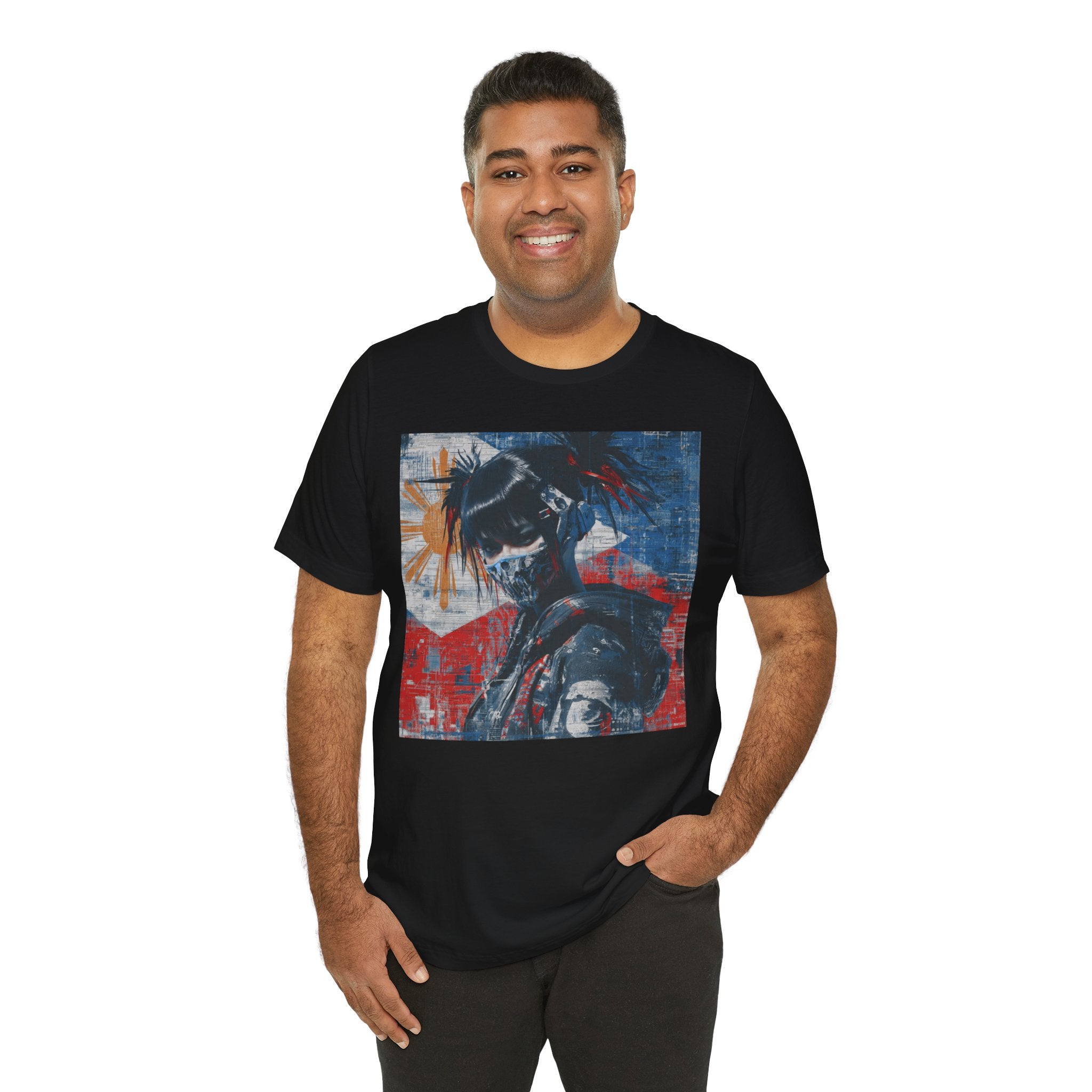 Filipina Pigtails & Mask Graphic Tee — Filipino Flag Streetwear