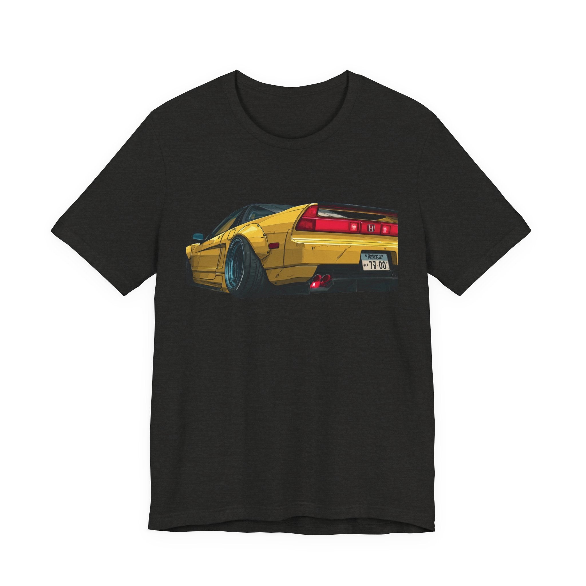 Retro Yellow Sports Car Tee - Vintage JDM Racing Graphic T-Shirt