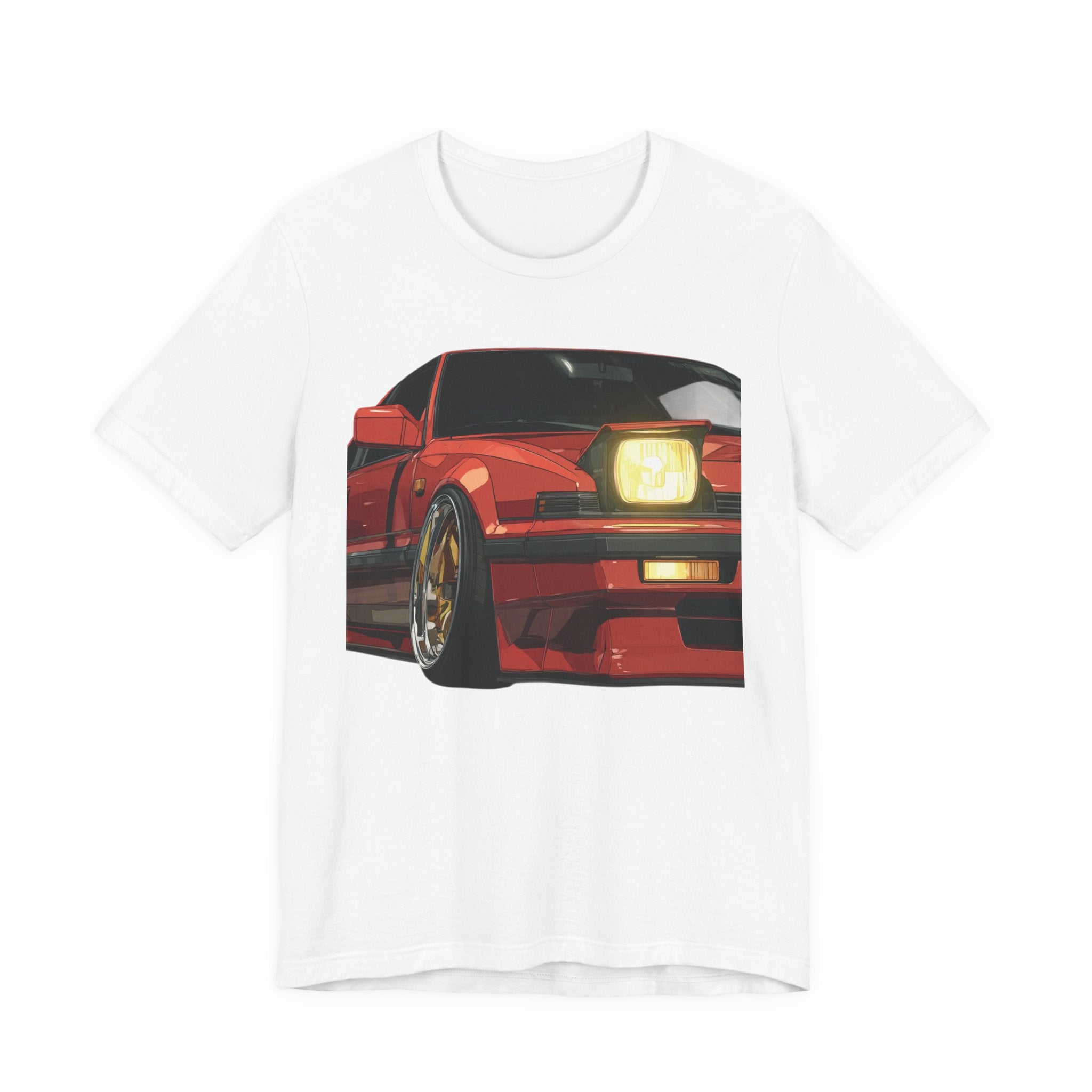 Retro Red Sports Car T‑Shirt — Lude Vintage JDM Coupe Graphic Tee