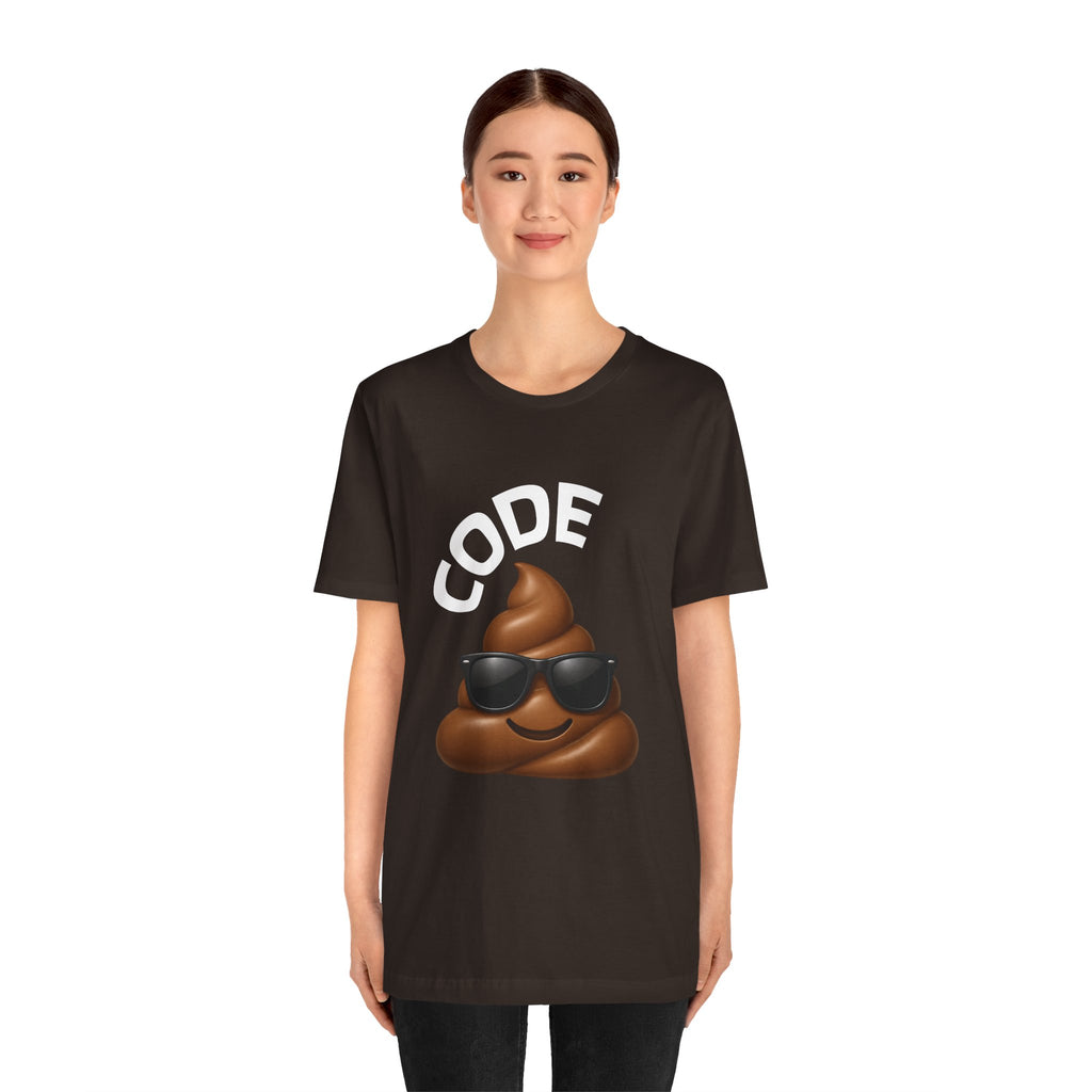 "Code BROWN" Emoji T‑Shirt — Funny Poop Graphic Tee for Nurse, CNA, healthcare workers
