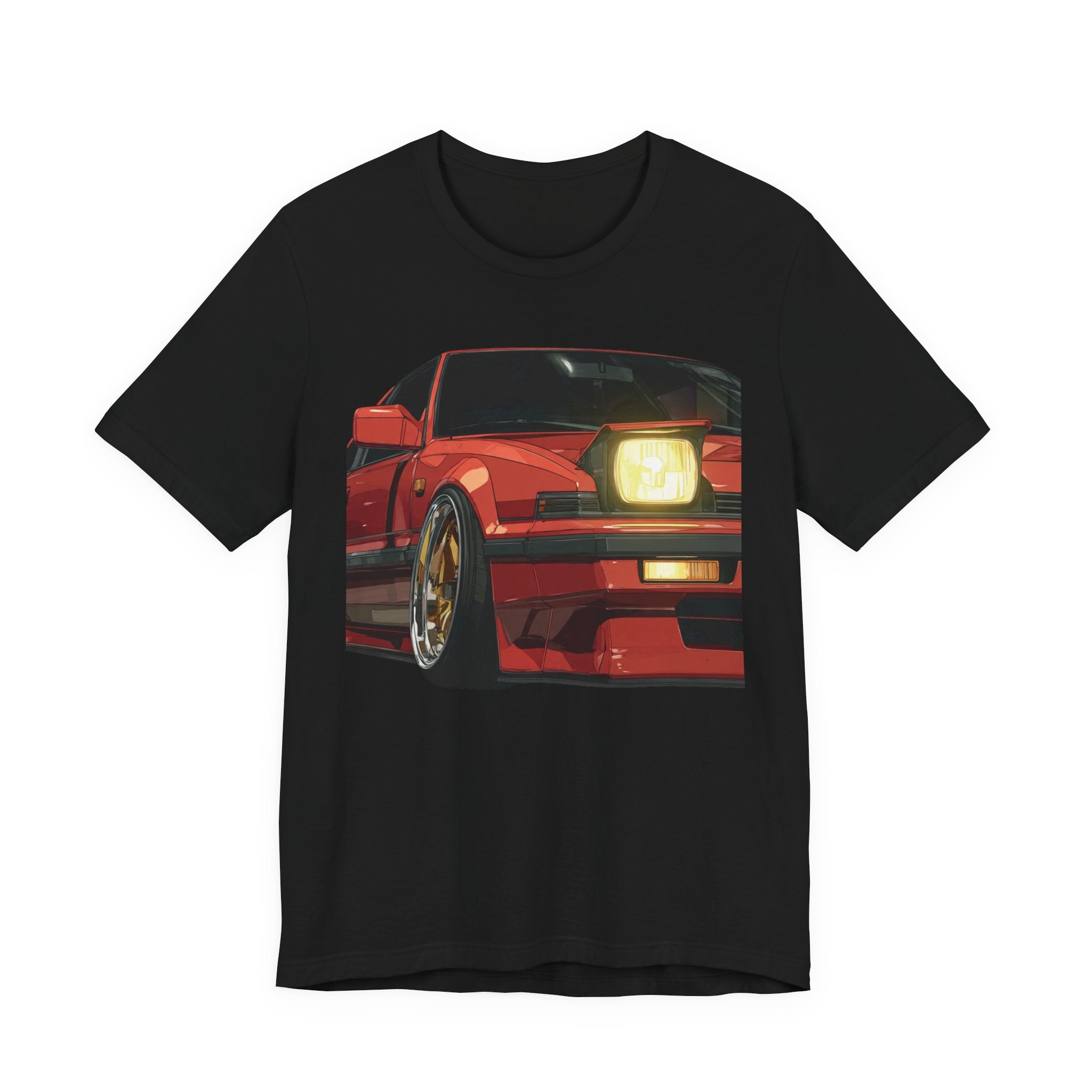 Retro Red Sports Car T‑Shirt — Lude Vintage JDM Coupe Graphic Tee