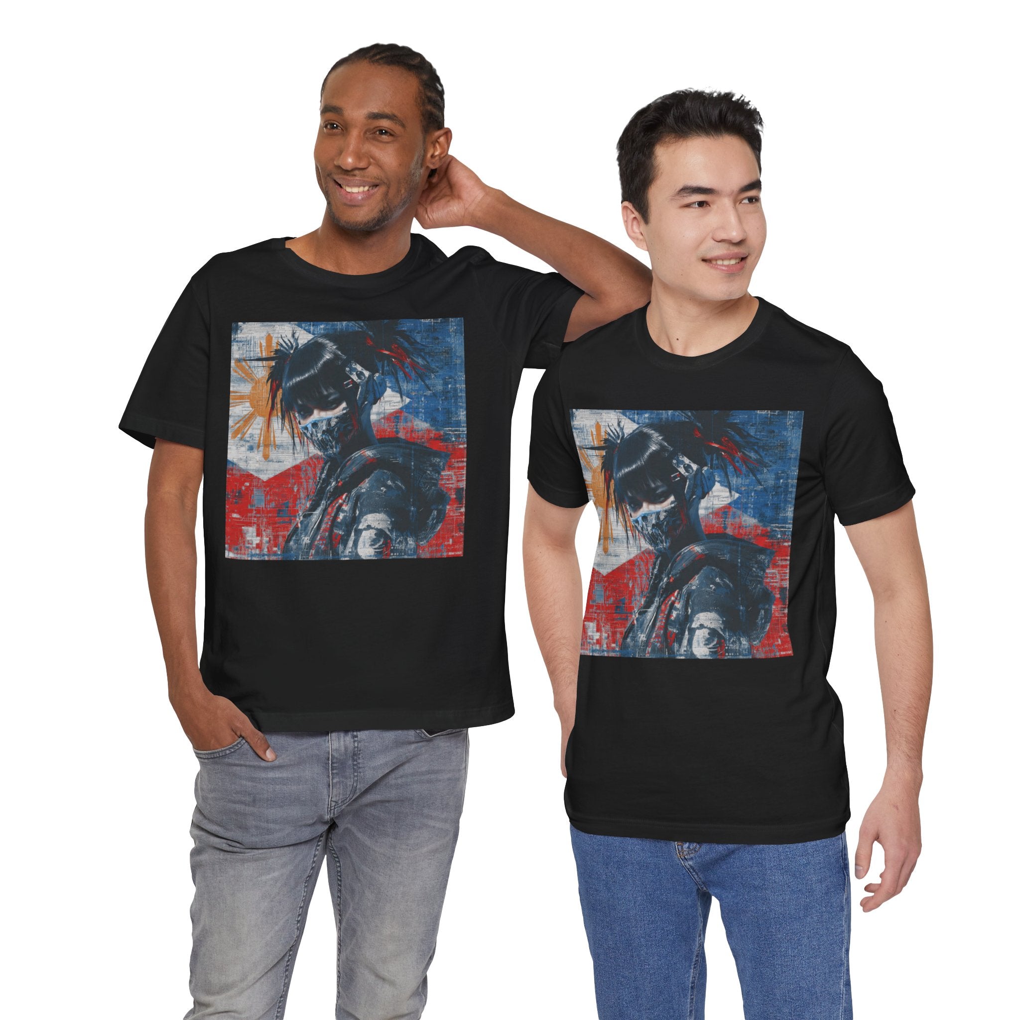 Filipina Pigtails & Mask Graphic Tee — Filipino Flag Streetwear