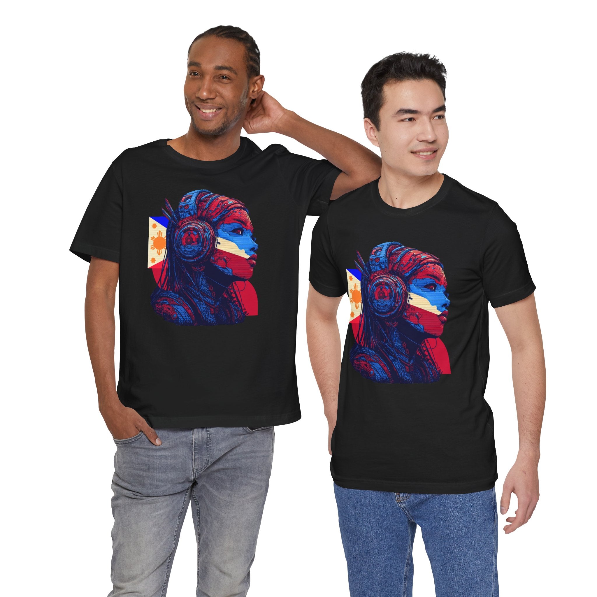 Filipina Warrior Portrait Tee – Patriotic Filipino Flag Art T-Shirt