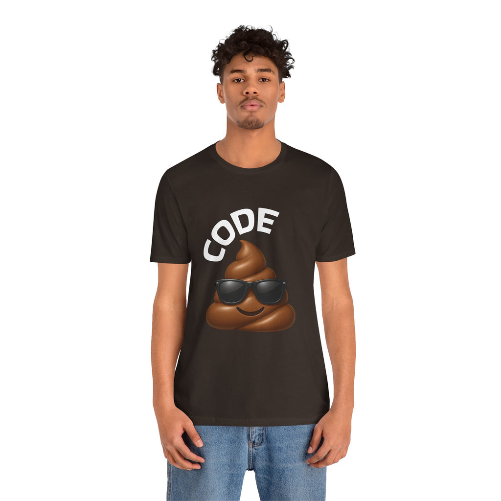 "Code BROWN" Emoji T‑Shirt — Funny Poop Graphic Tee for Nurse, CNA, healthcare workers