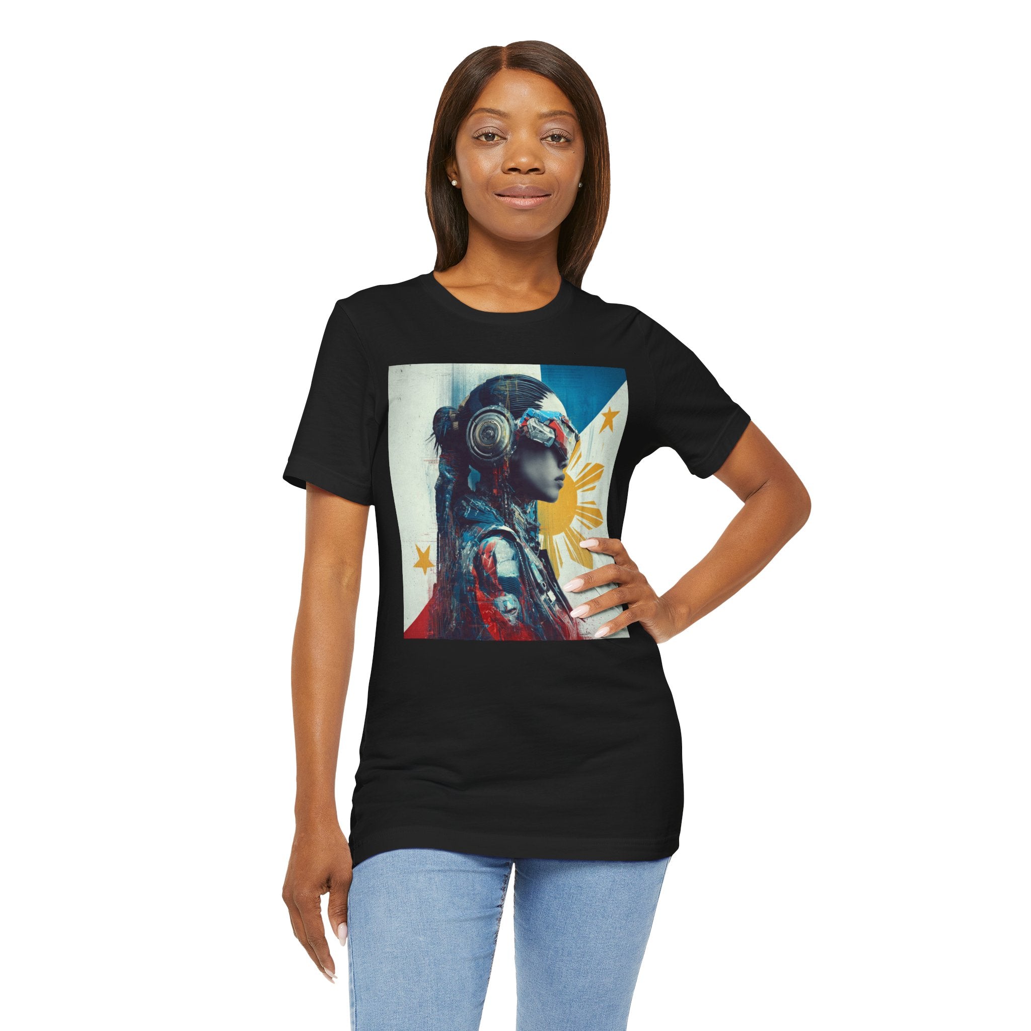 Filipina Futurist Tee — Philippine Sun & Stars Graphic T-Shirt