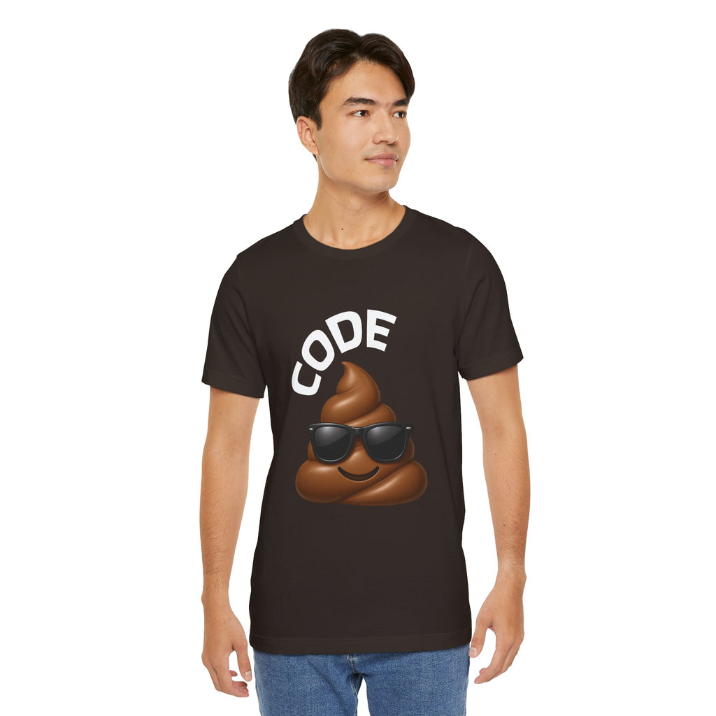 "Code BROWN" Emoji T‑Shirt — Funny Poop Graphic Tee for Nurse, CNA, healthcare workers