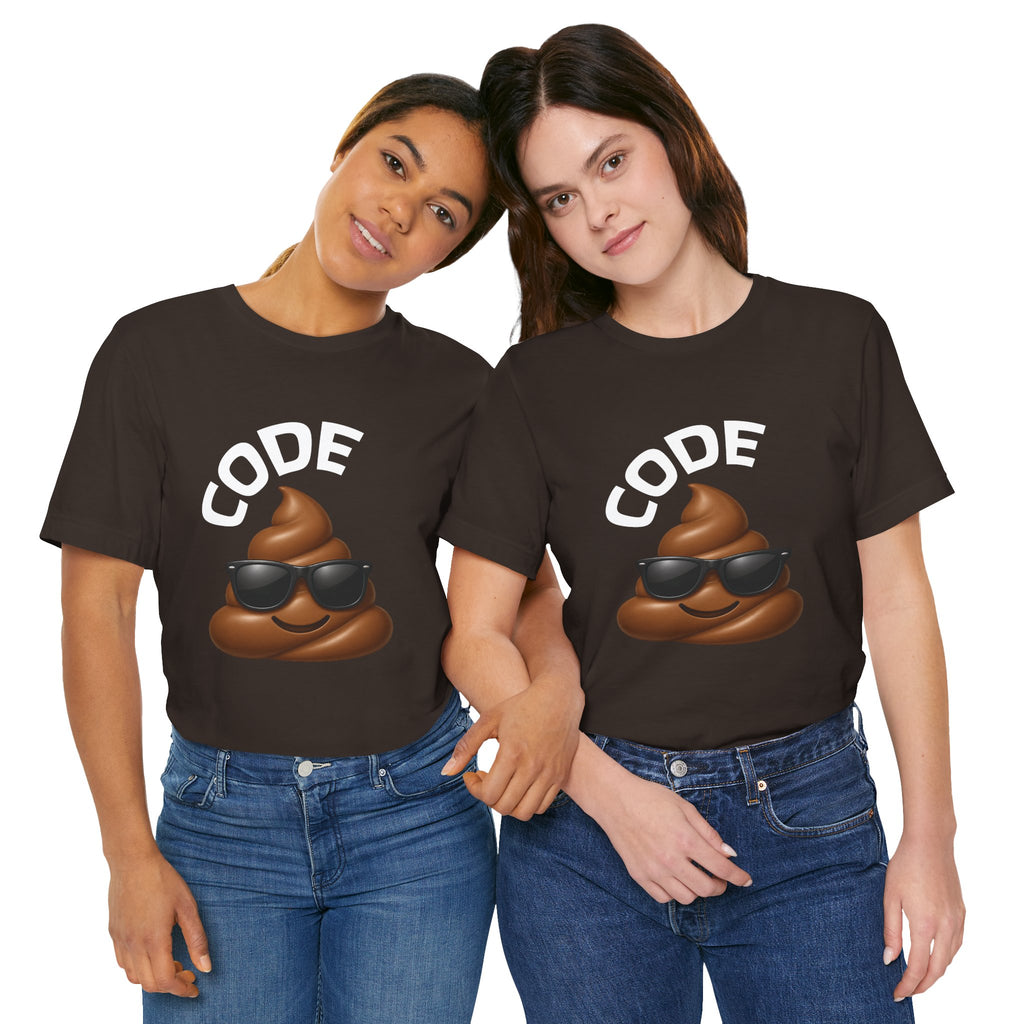 "Code BROWN" Emoji T‑Shirt — Funny Poop Graphic Tee for Nurse, CNA, healthcare workers