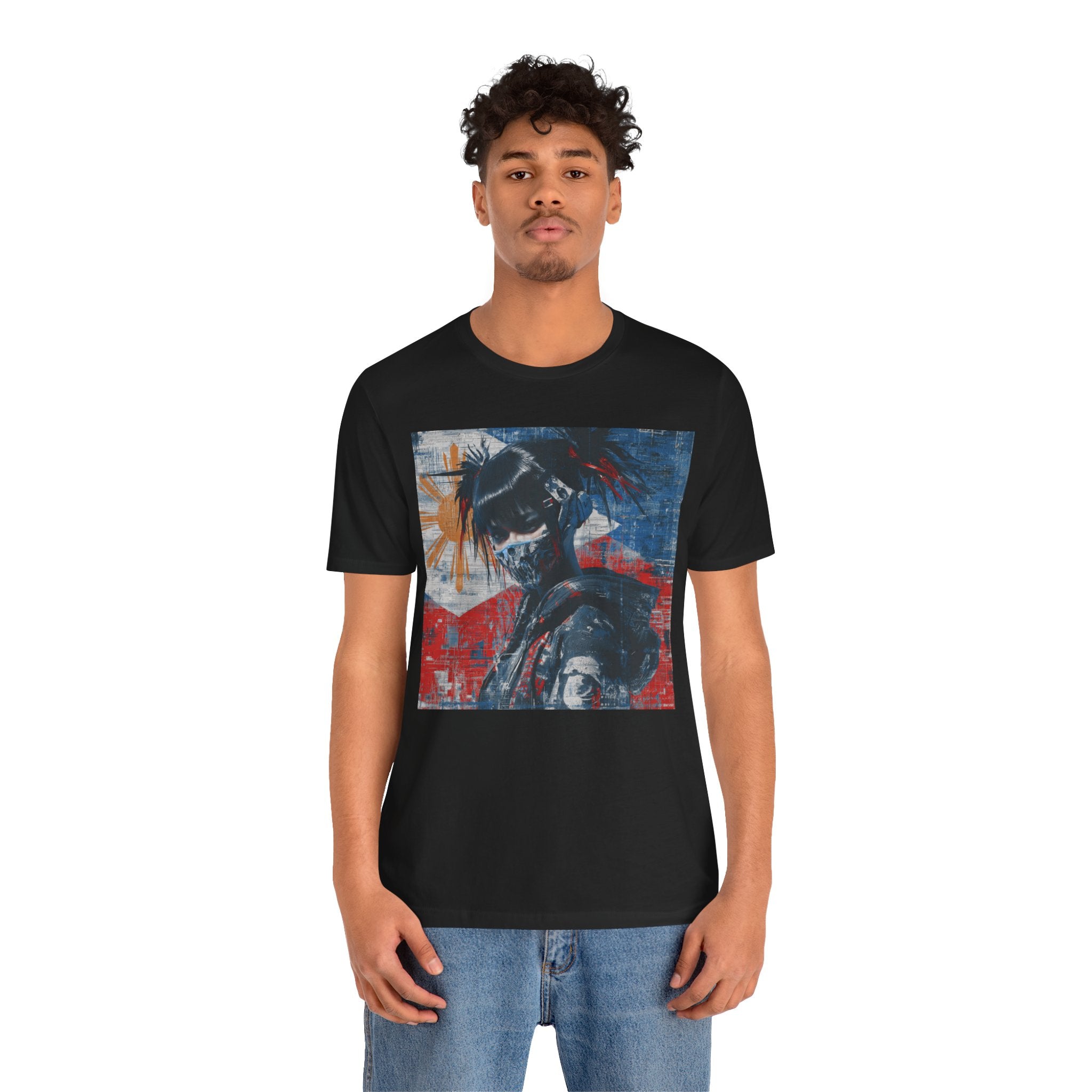 Filipina Pigtails & Mask Graphic Tee — Filipino Flag Streetwear