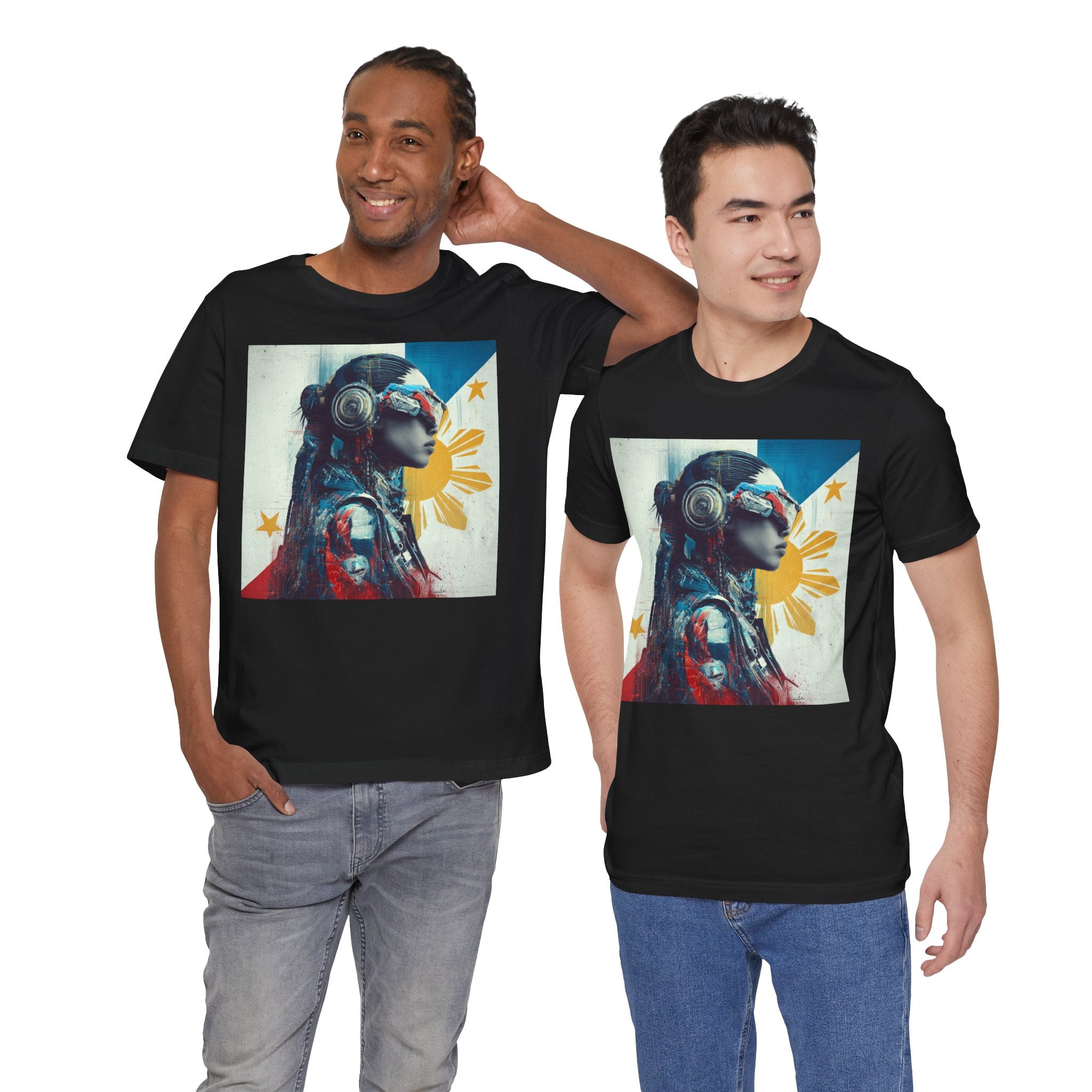 Filipina Futurist Tee — Philippine Sun & Stars Graphic T-Shirt