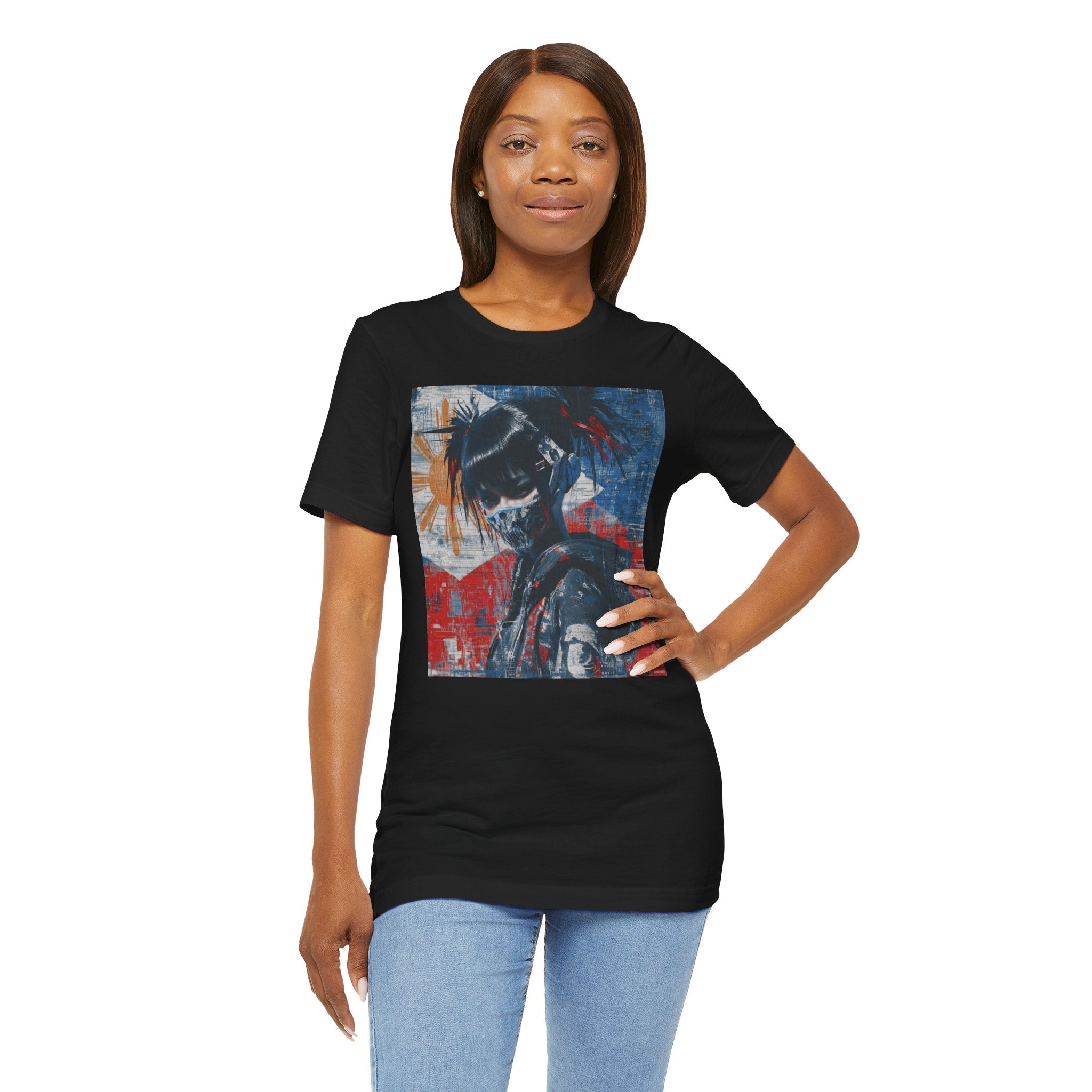 Filipina Pigtails & Mask Graphic Tee — Filipino Flag Streetwear