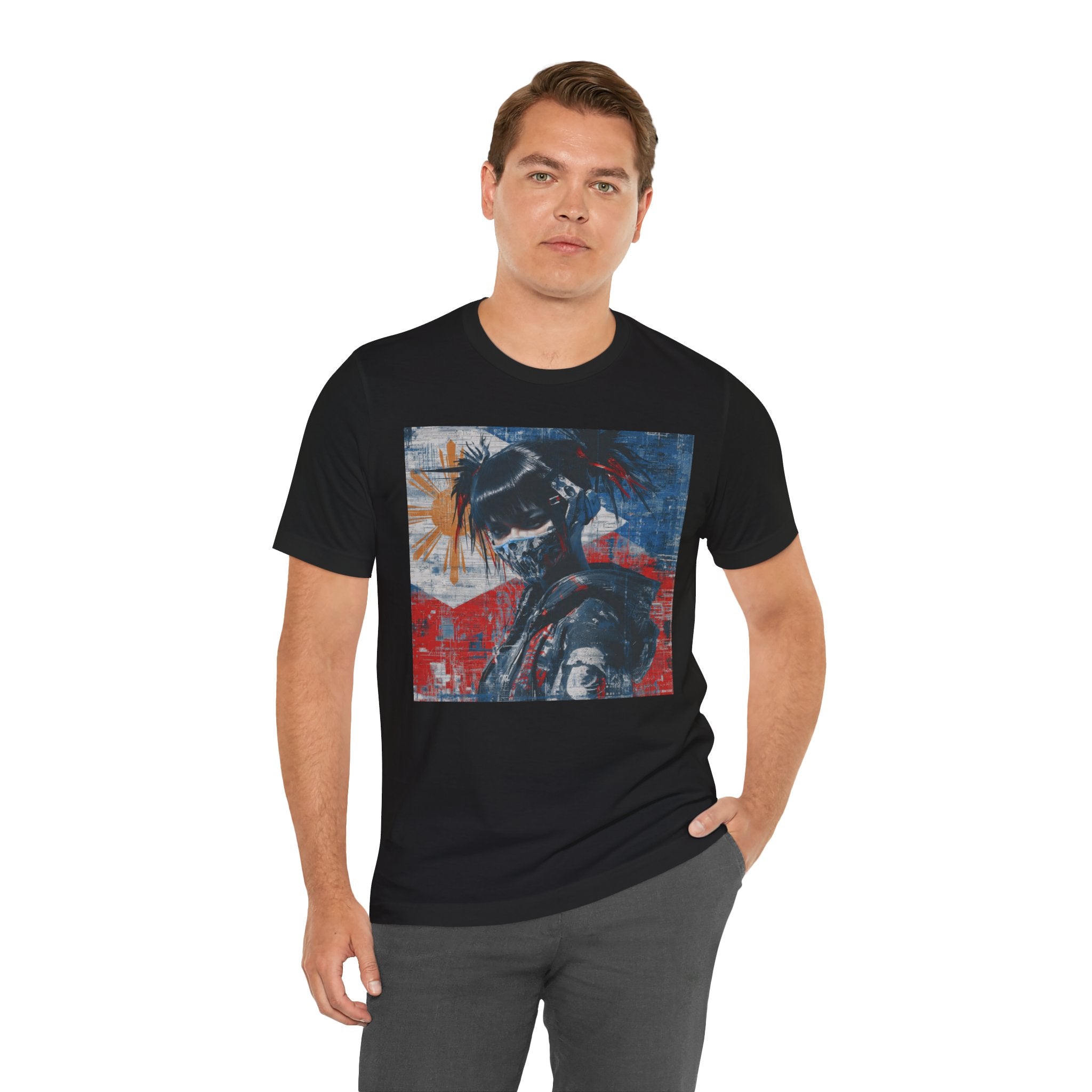 Filipina Pigtails & Mask Graphic Tee — Filipino Flag Streetwear