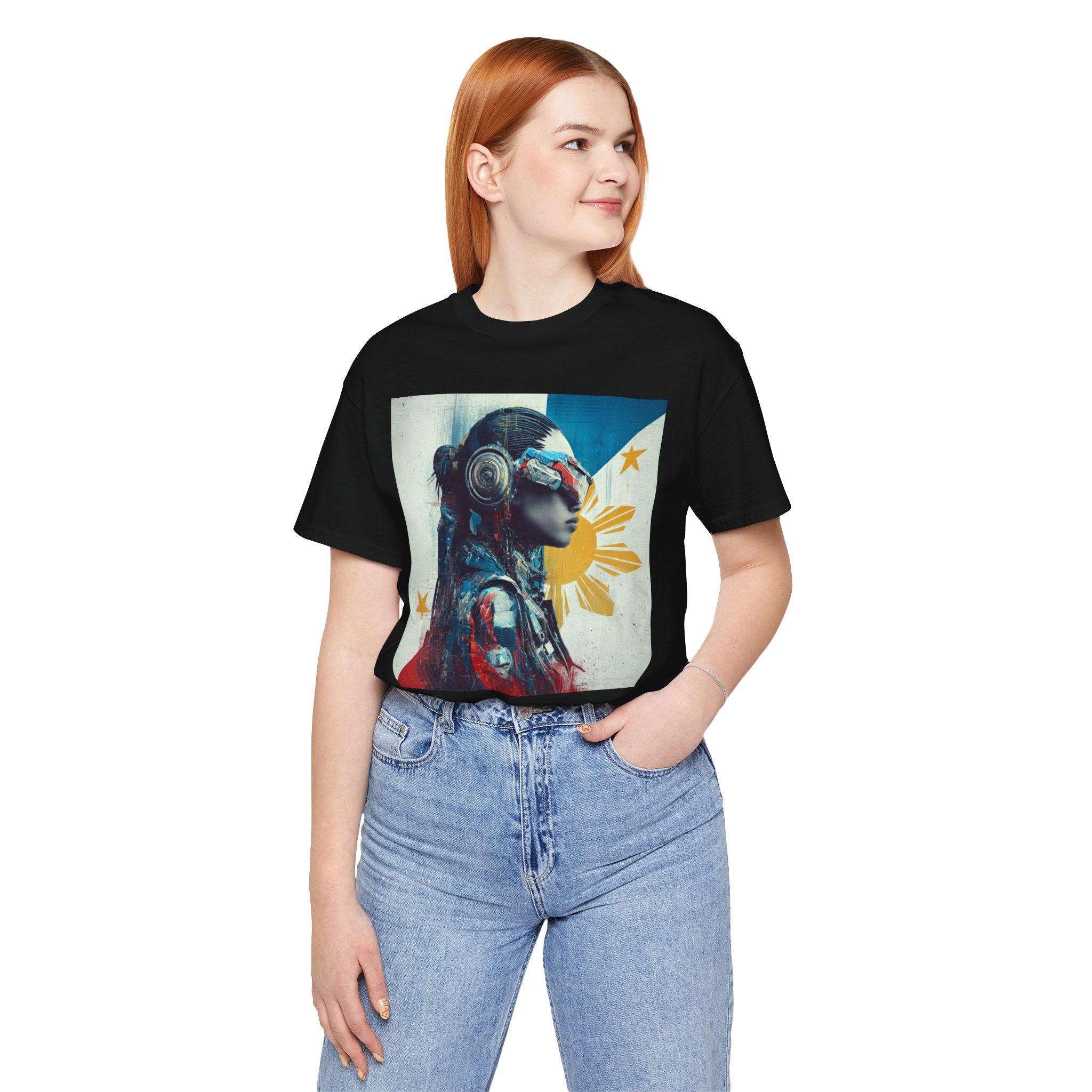 Filipina Futurist Tee — Philippine Sun & Stars Graphic T-Shirt