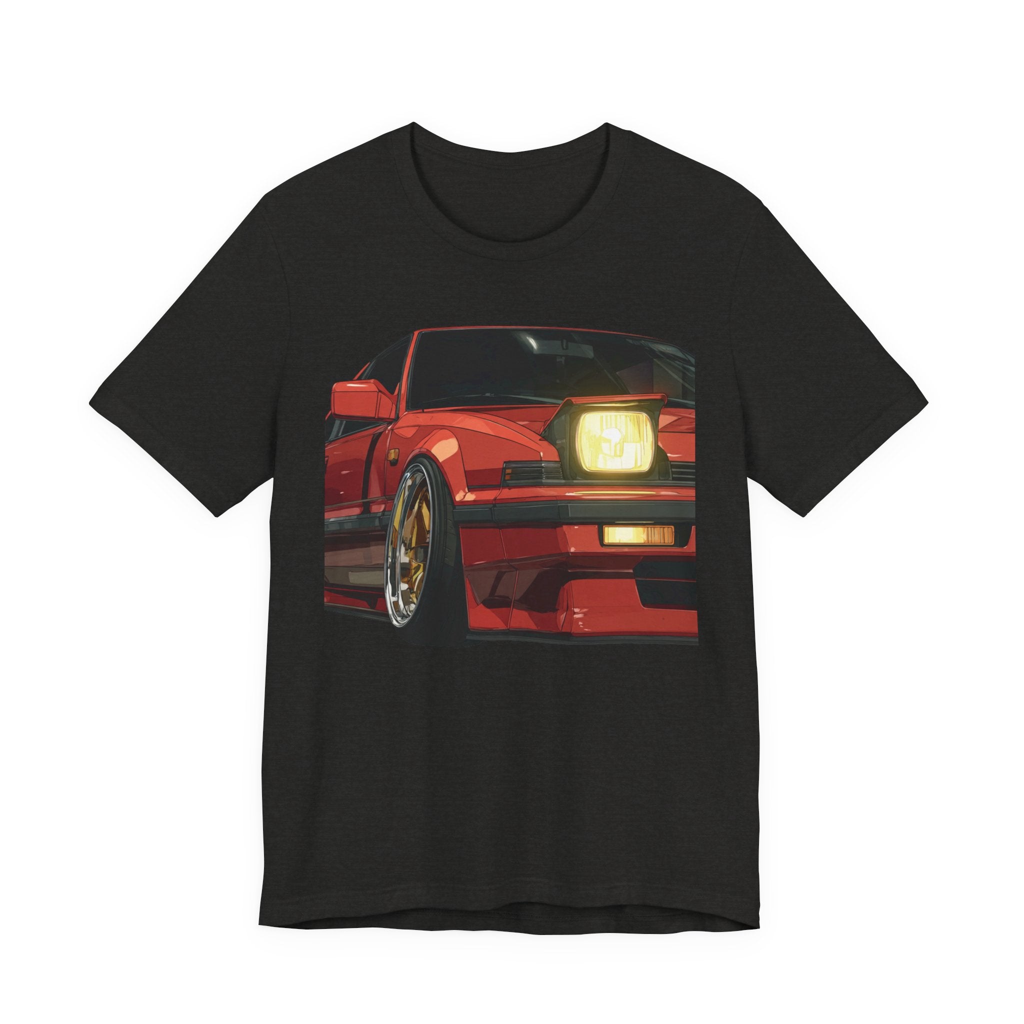 Retro Red Sports Car T‑Shirt — Lude Vintage JDM Coupe Graphic Tee