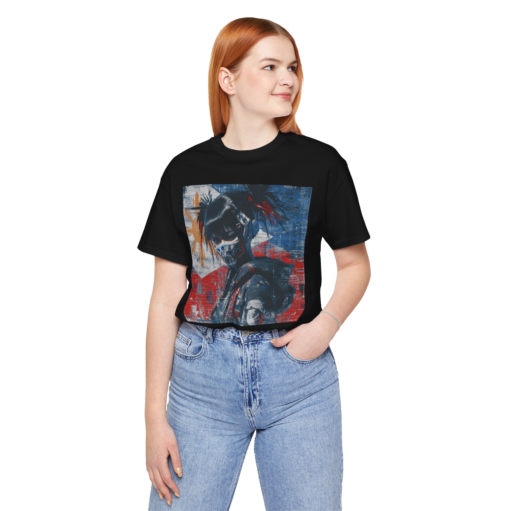 Filipina Pigtails & Mask Graphic Tee — Filipino Flag Streetwear