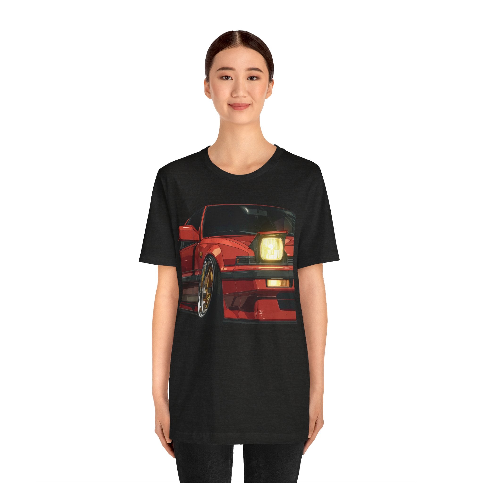 Retro Red Sports Car T‑Shirt — Lude Vintage JDM Coupe Graphic Tee
